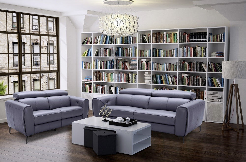 J and M Furniture Couches & Sofa Lorenzo Motion Sofa in Blue-Grey (K) | J&M Furniture