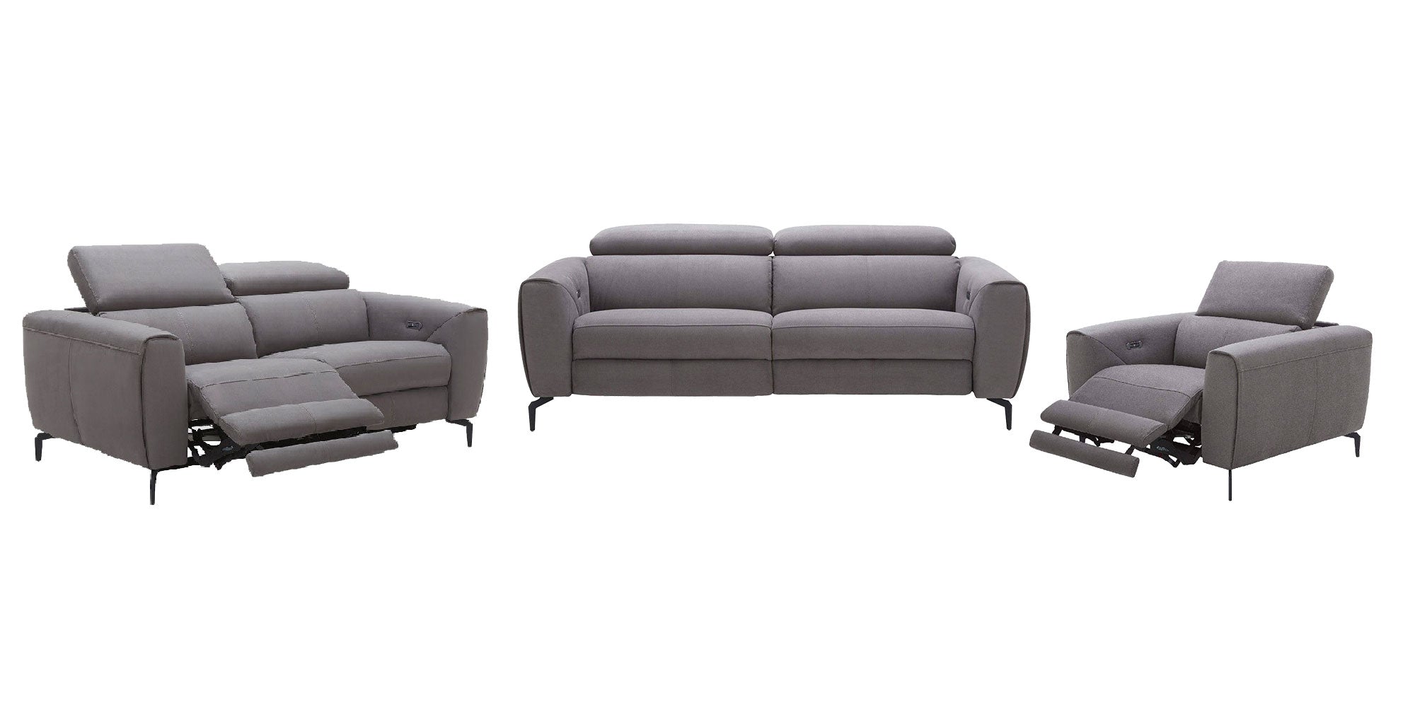 J and M Furniture Couches & Sofa Lorenzo Motion Sofa in Dark Grey Fabric | J&M Furniture