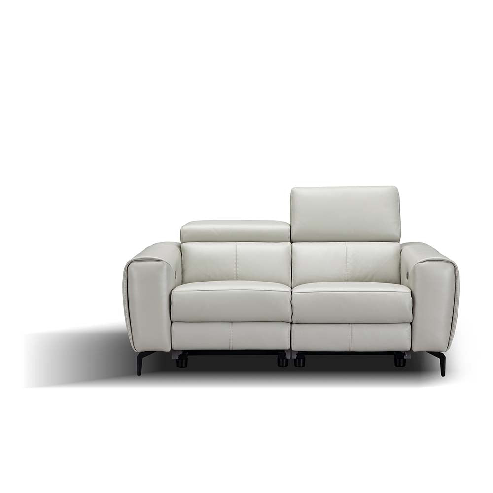 J and M Furniture Couches & Sofa Lorenzo Reclining Loveseat in Light Gray (K) | J&M Furniture