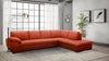 J and M Furniture Couches & Sofa Miami Italian Leather Sectional in Pumpkin - 625 | J&M Furniture