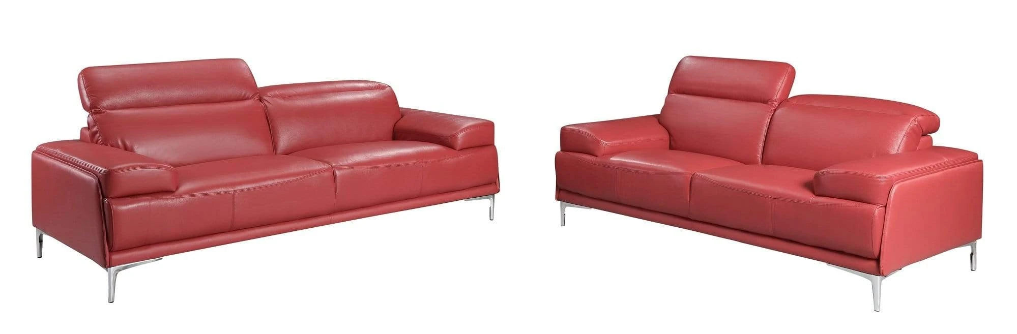 Nicolo Sofa Collection In Red | J&M Furniture Nicolo Sofa Collection In Red | J&M Furniture