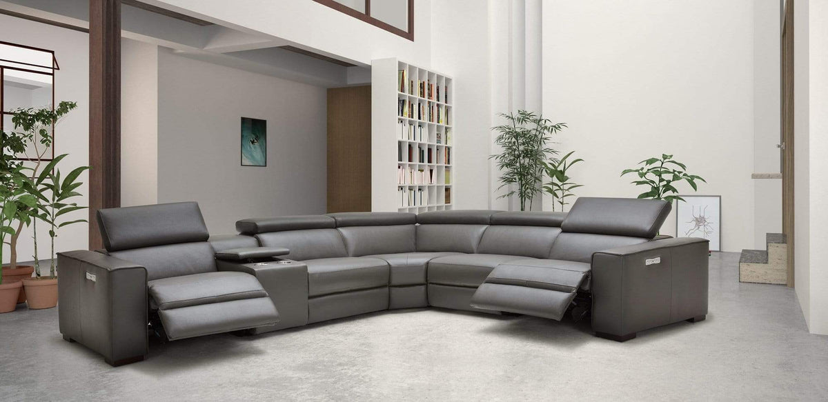 J and M Furniture Couches & Sofa Picasso Motion Sectional in Dark Grey | J&M Furniture