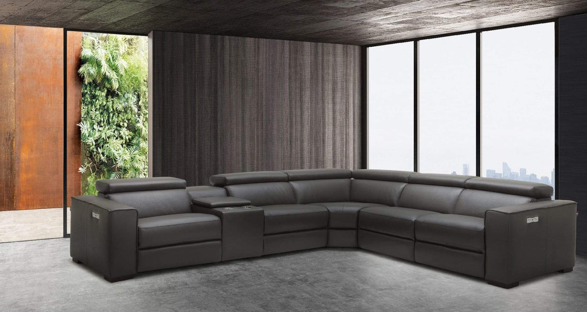 J and M Furniture Couches & Sofa Picasso Motion Sectional in Dark Grey | J&M Furniture
