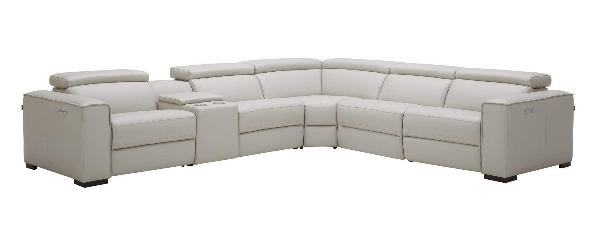 J and M Furniture Couches & Sofa Picasso Motion Sectional in Silver Grey