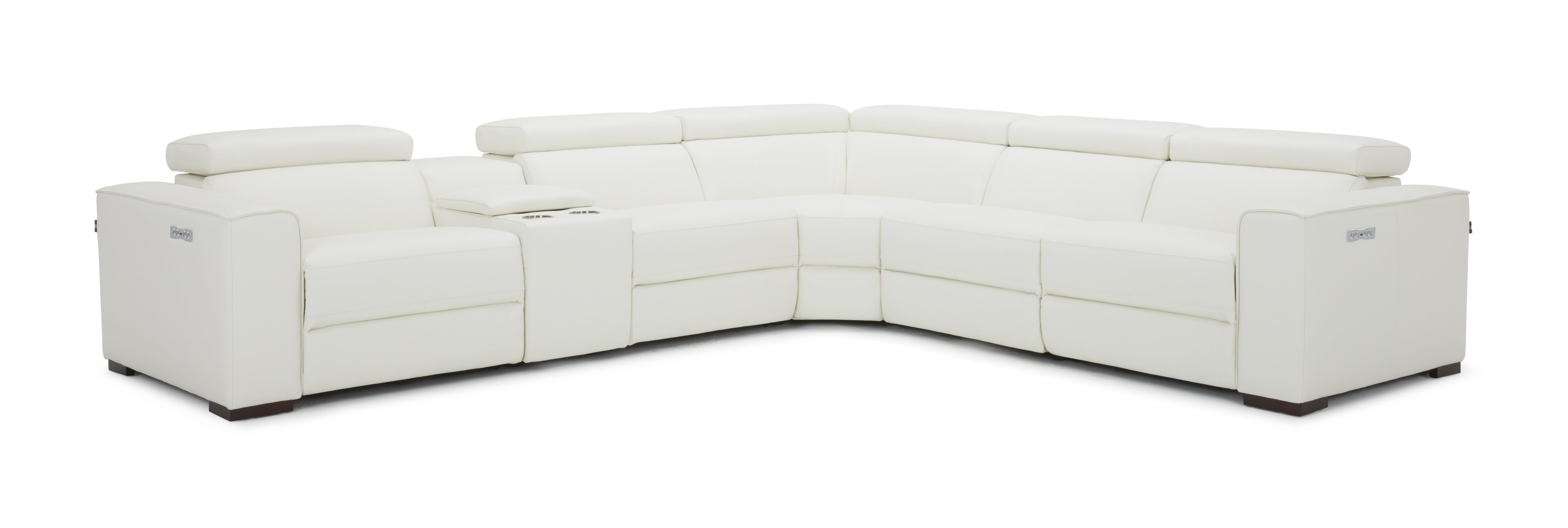 J and M Furniture Couches & Sofa Picasso Motion Sectional in White