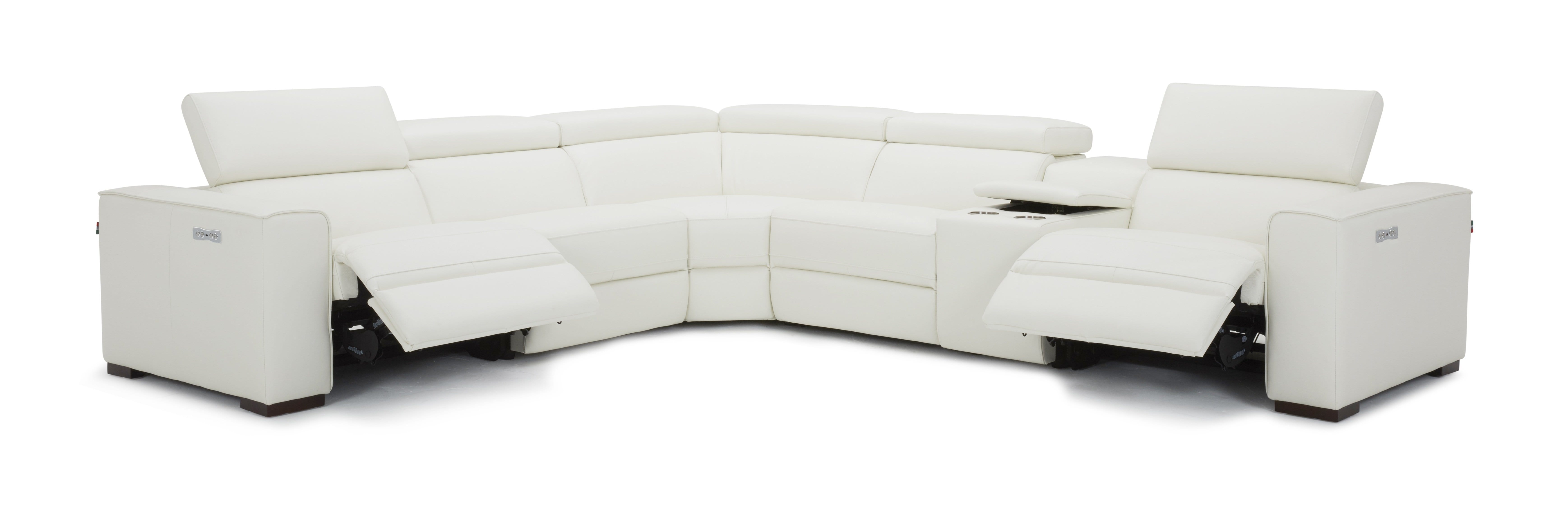 J and M Furniture Couches & Sofa Picasso Motion Sectional in White | J&M Furniture