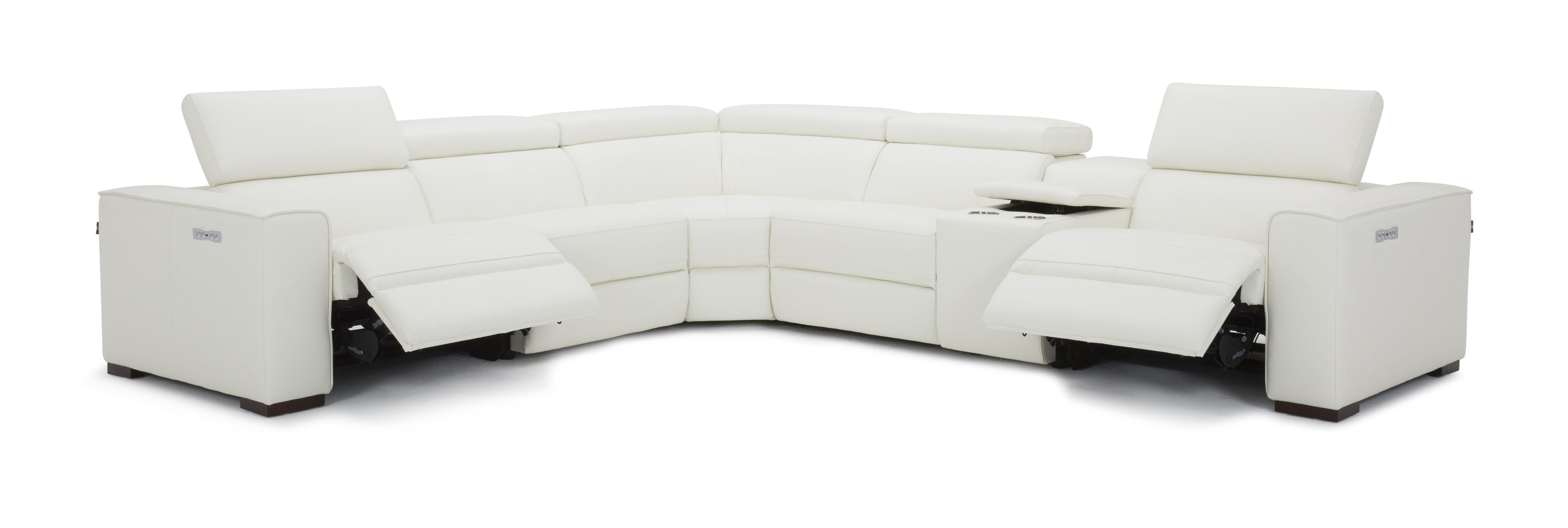 J and M Furniture Couches & Sofa Picasso Motion Sectional in White | J&M Furniture