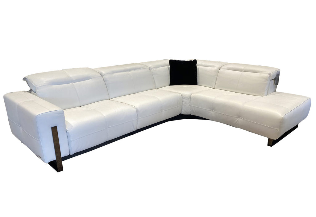 J and M Furniture Couches & Sofa Right Hand Facing Chaise Plaza Sectional in White | J&M Furniture