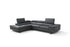 J and M Furniture Couches & Sofa Rimini Italian Leather Sectional in Dark Grey (i867)