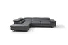 J and M Furniture Couches & Sofa Rimini Italian Leather Sectional in Dark Grey (i867)
