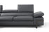 J and M Furniture Couches & Sofa Rimini Italian Leather Sectional in Dark Grey (i867)