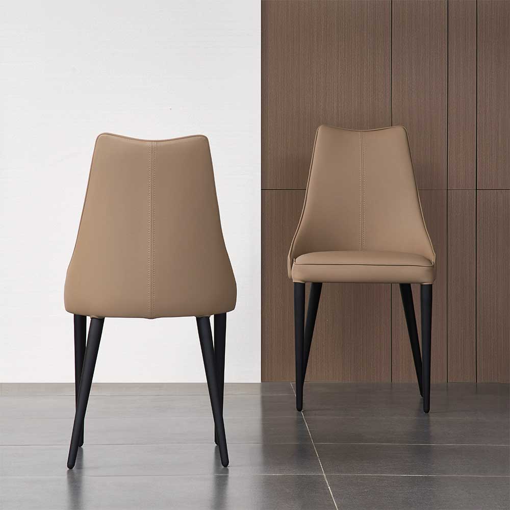 J and M Furniture Dining Chair Bosa Dining Chair in Tan with Black Legs