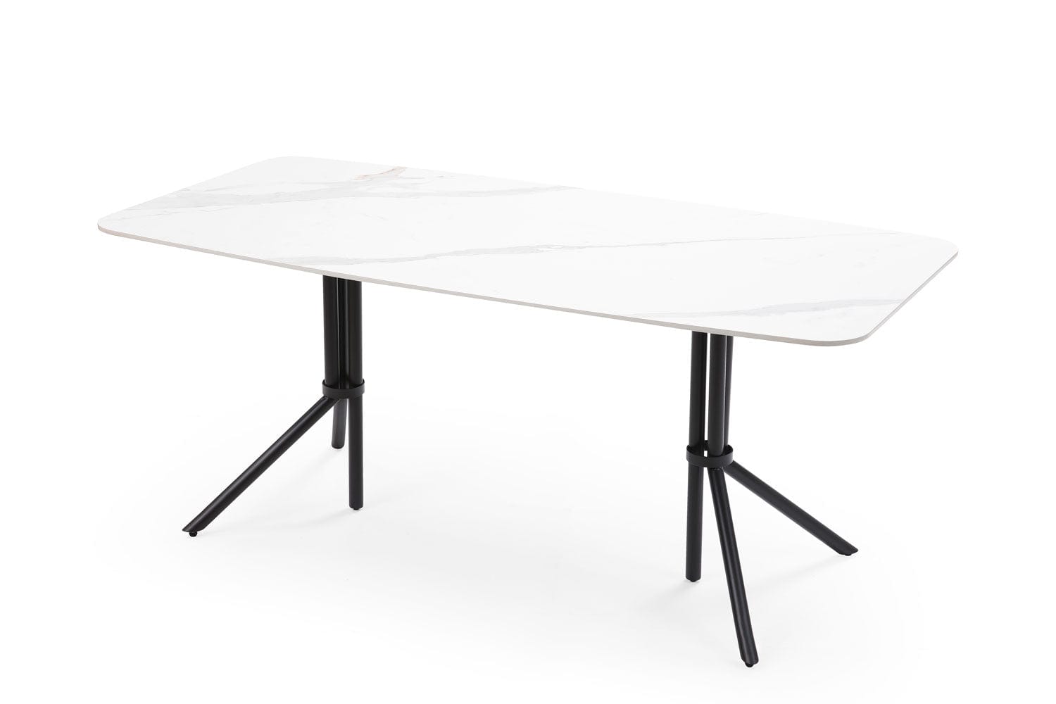 J and M Furniture Dining Table Calacatta White Ceramica Rectangle Dining Table | J&M Furniture