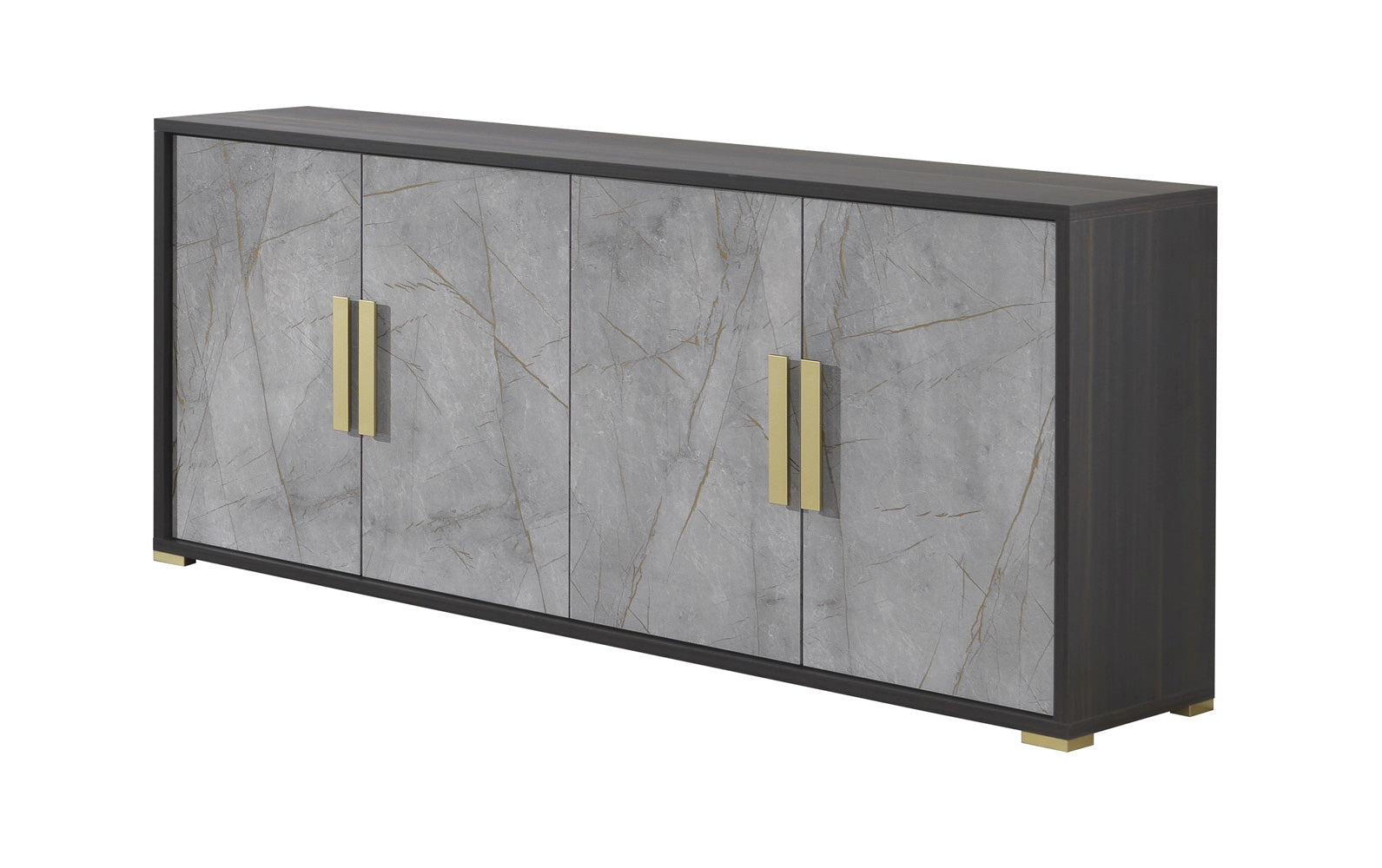 J and M Furniture Display & Storage Travertine Modern Buffet