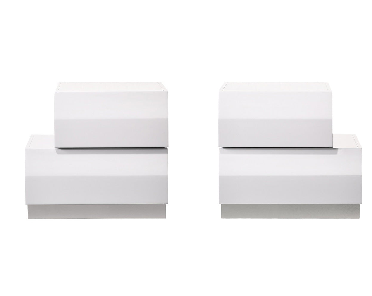 J and M Furniture Nightstands Add Left & Right Nightstands Milan Nightstand in White