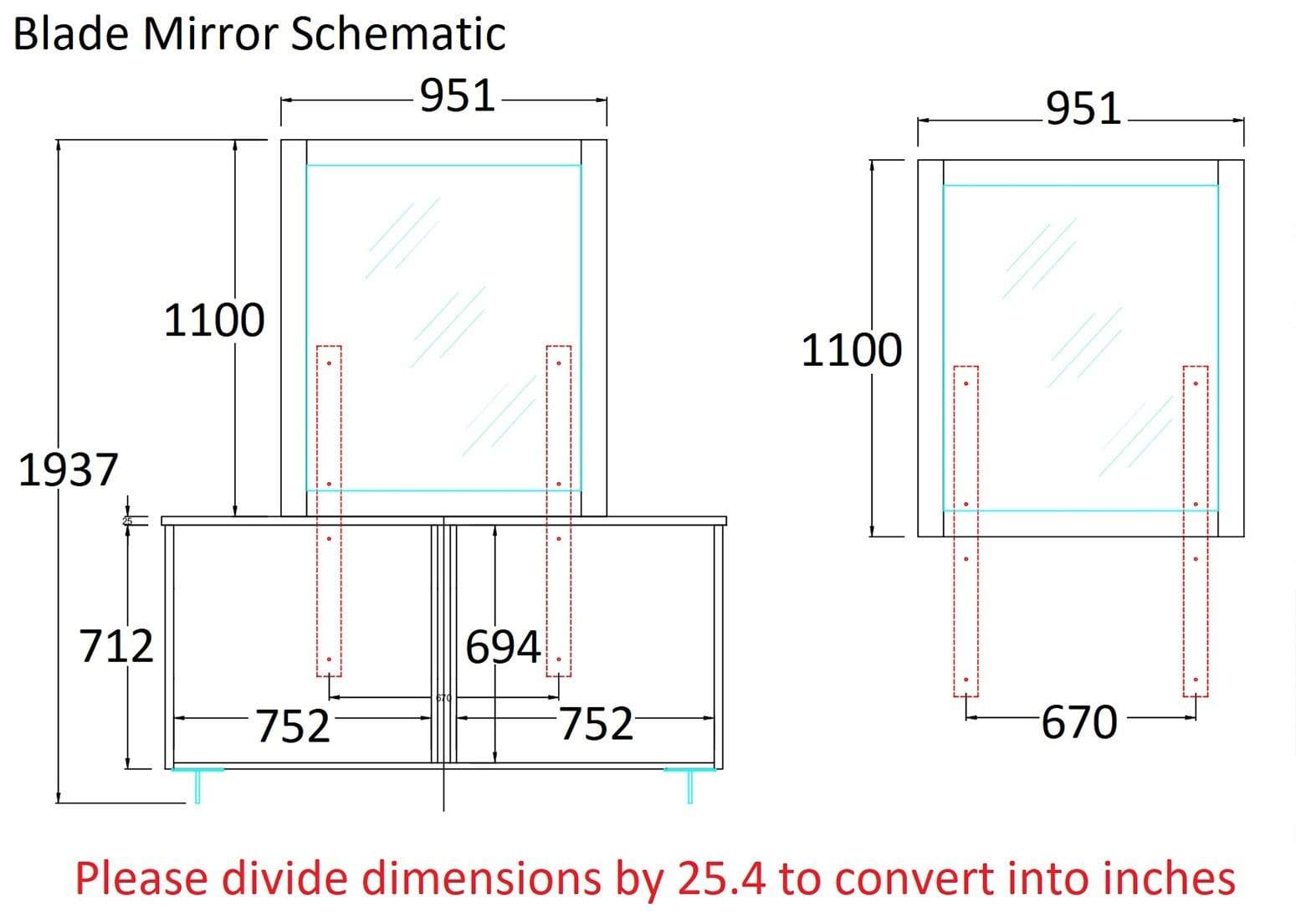 J and M Furniture Nightstands Blade Nightstand