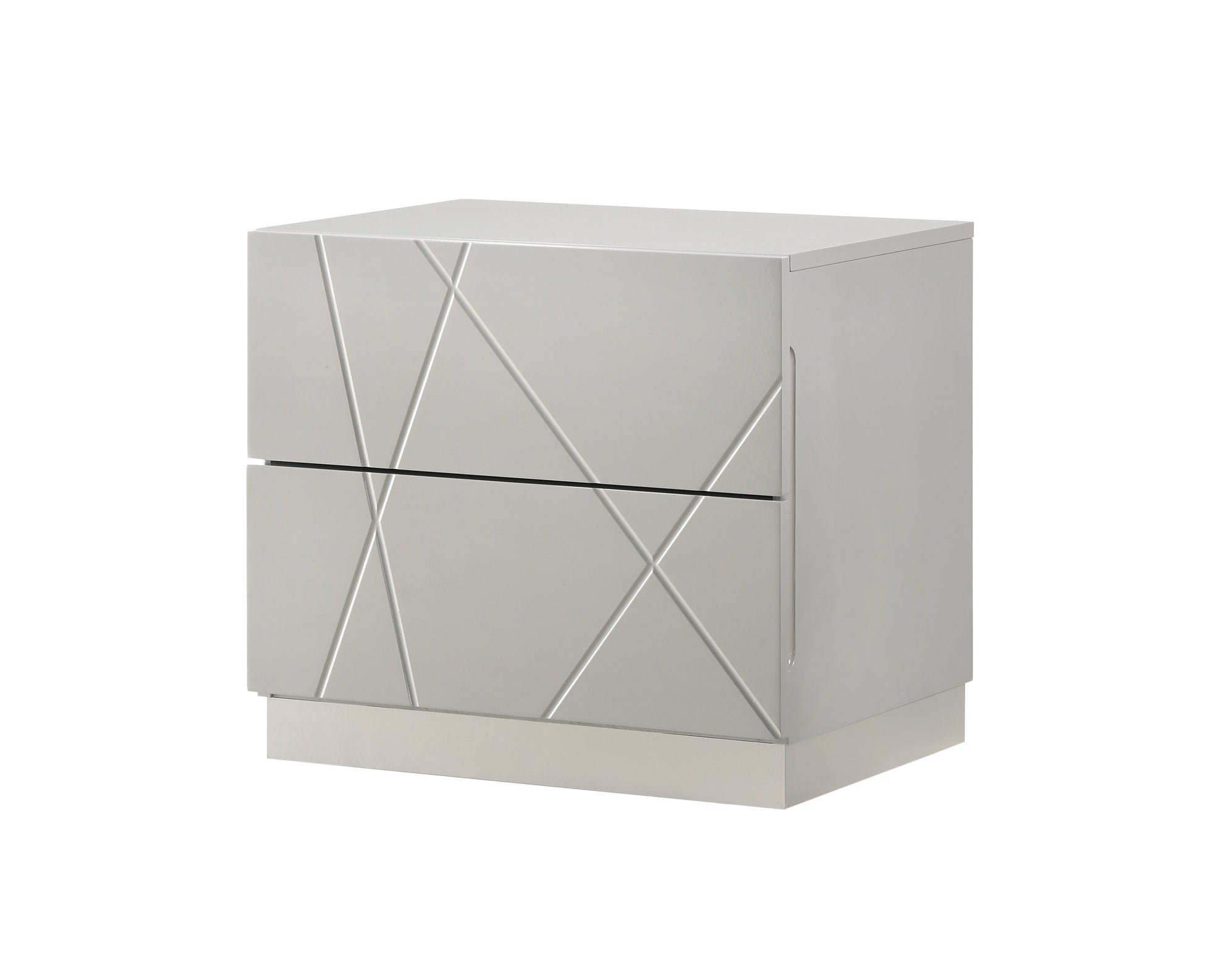 J and M Furniture Nightstands Naples Nightstand in Grey