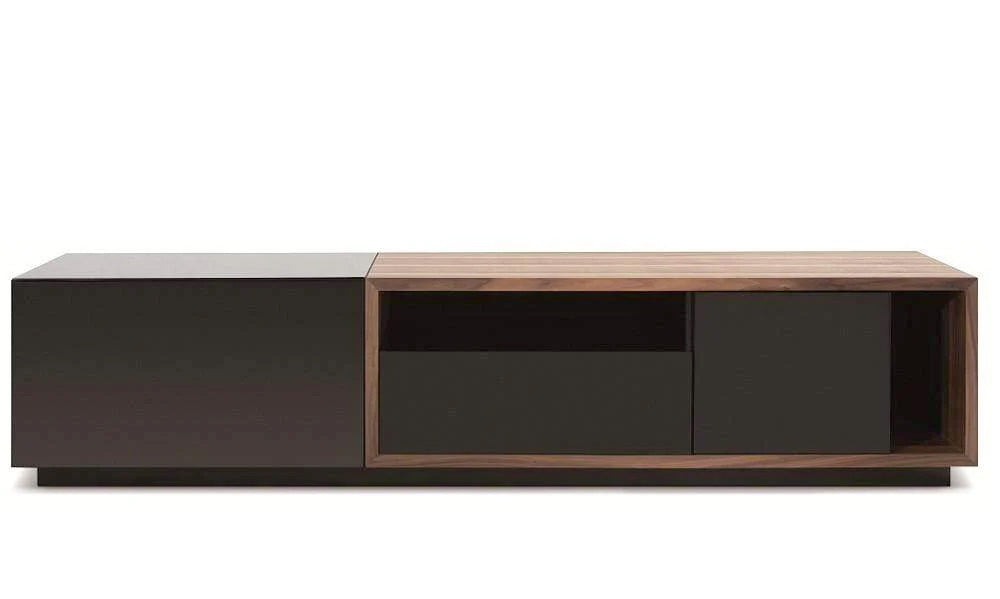 J and M Furniture TV Stand & Entertainment Centers TV Stand TV047 in Black High Gloss & Walnut | J&M Furniture