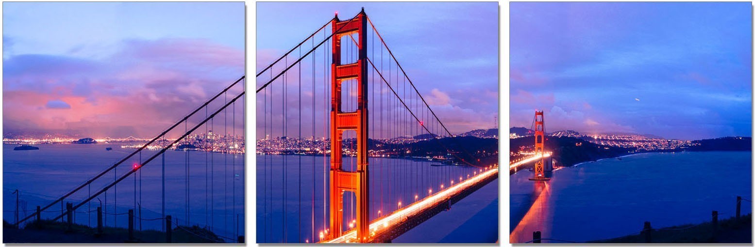 J and M Furniture Wall Art Wall Art "Golden Gate Bridge - SH-71050ABC"