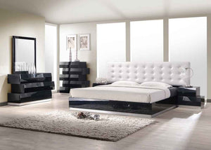 Milan Modern Bed in Black | J&M Furniture