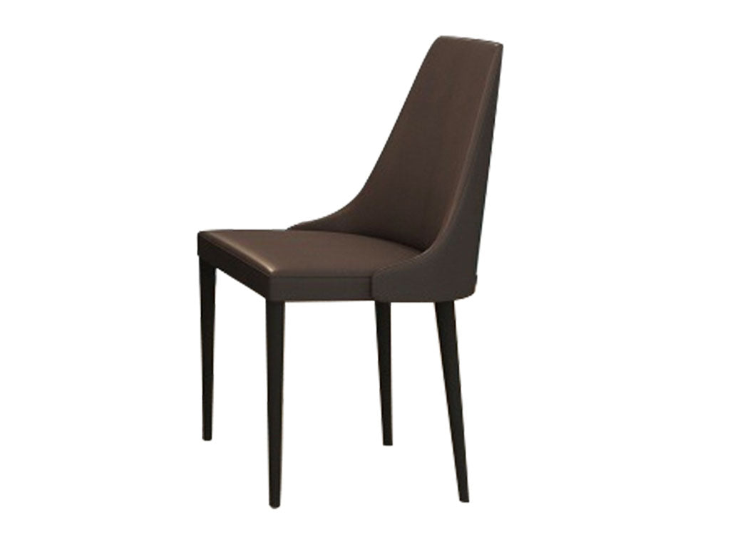 Moderna Dining Chair in Taupe with Grey legs