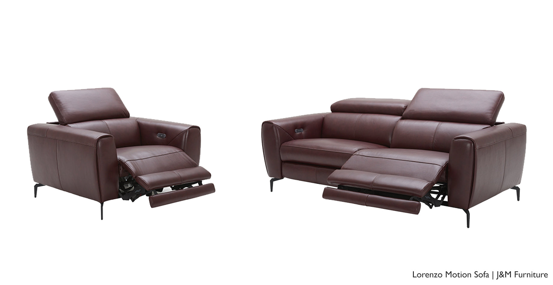 Lorenzo Motion Sofa Collection in Merlot | J&M Furniture