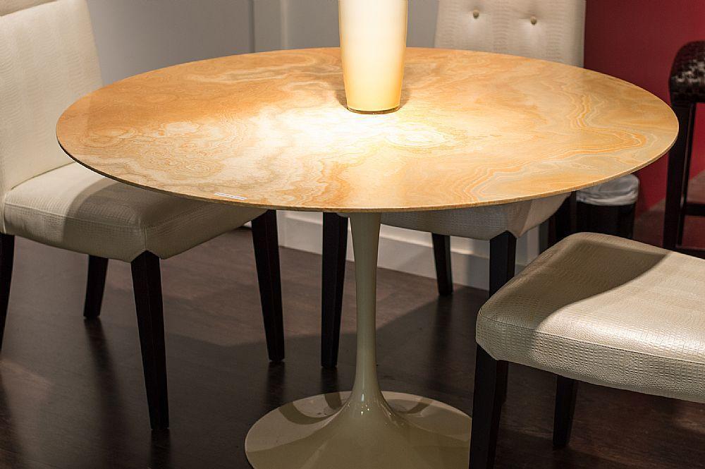Stone International Dining Room Flute Round Dining Table 7057/43