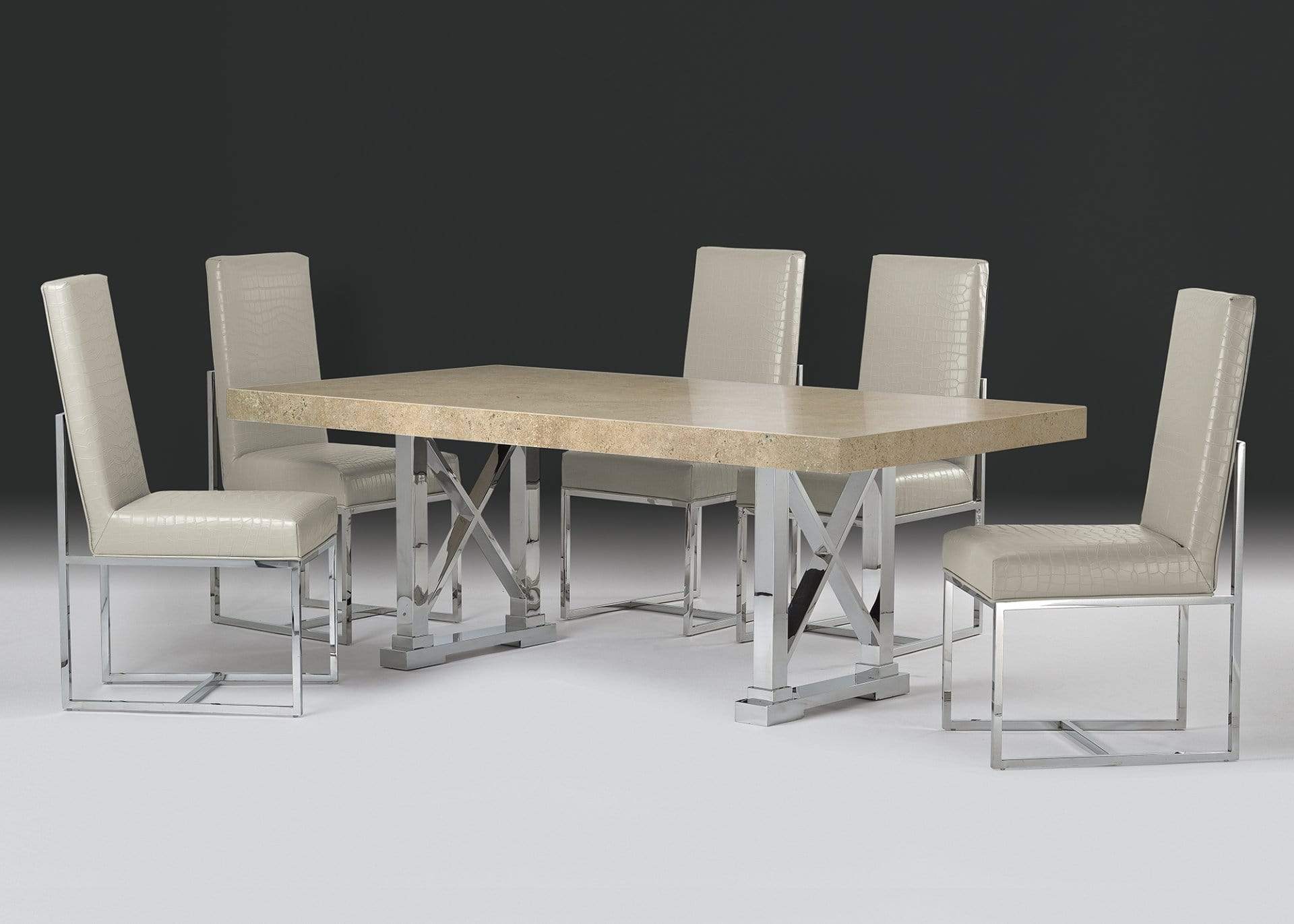 Stone International Dining Room Impero Marble Dining Table (6716/L)