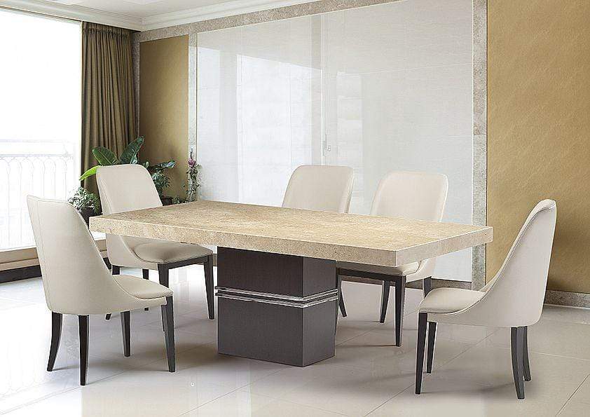 Stone International Dining Room Lugano Marble Dining Table - Thick Edge (4216/M)